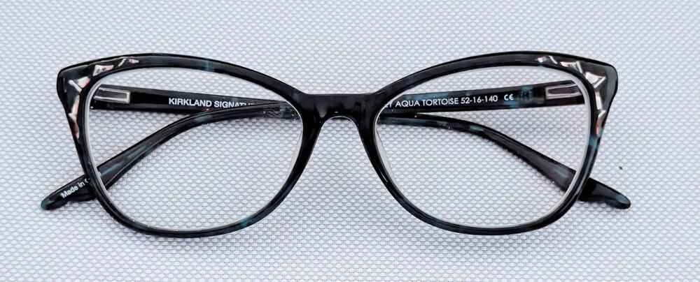 Kirkland Signature KS IZZY Eyeglasses Aqua Tortoise 52-16-140 Flex Hinges